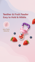 Baby Fruit Feeder & Teether – Safe Self-Feeding for Little Ones